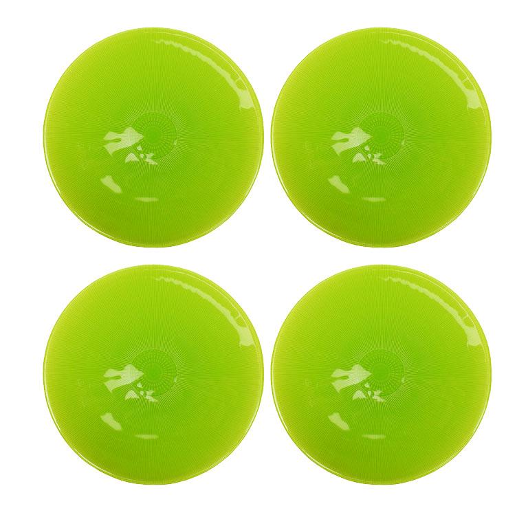 Tissu Service de table vert de 3 pièces de bol en bois de singe, serviette, assiettes, lot de 4 en vente