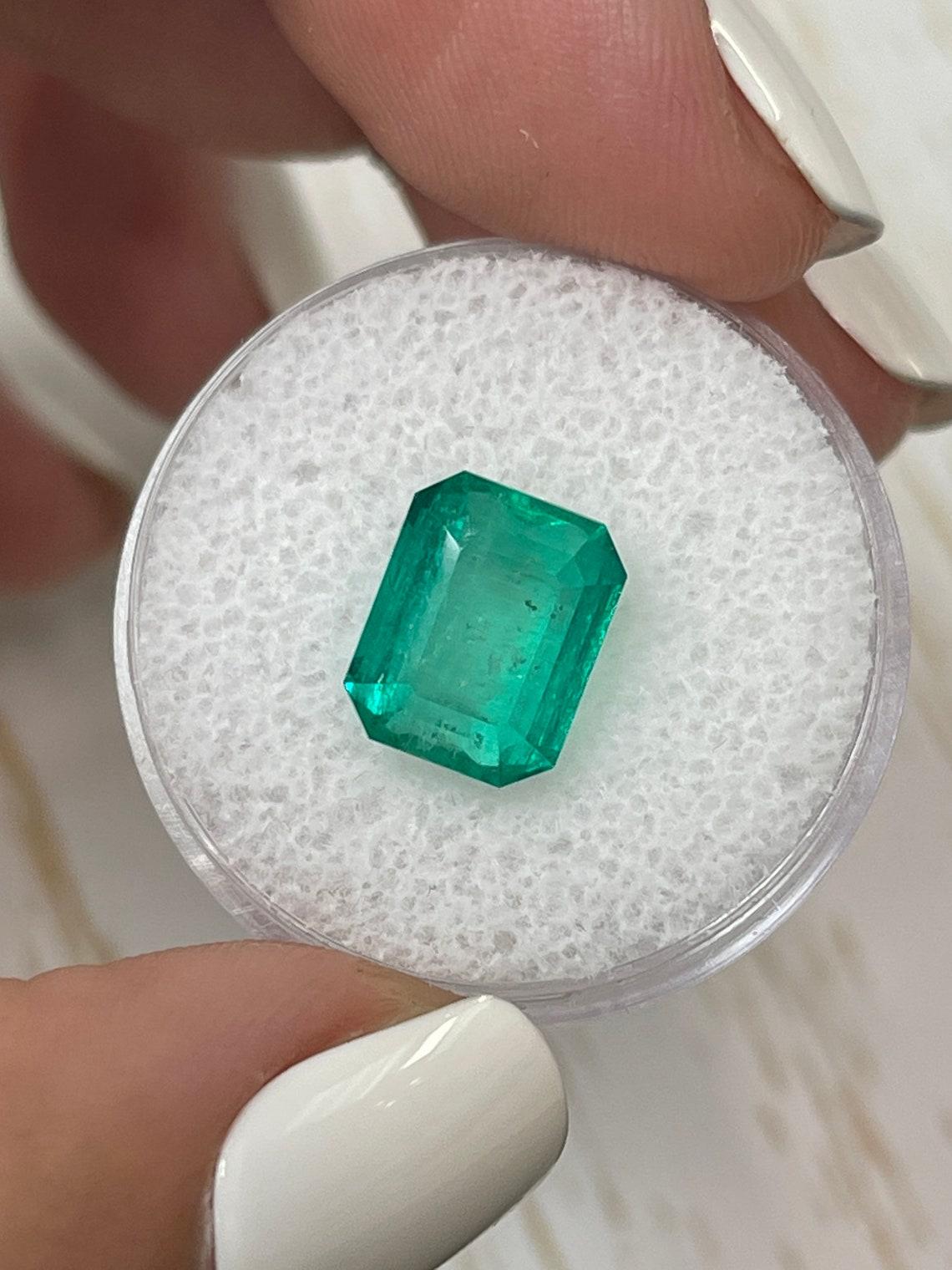 De las mujeres Esmeralda colombiana verde talla esmeralda de 5,11 quilates - piedra de nacimiento de mayo en venta