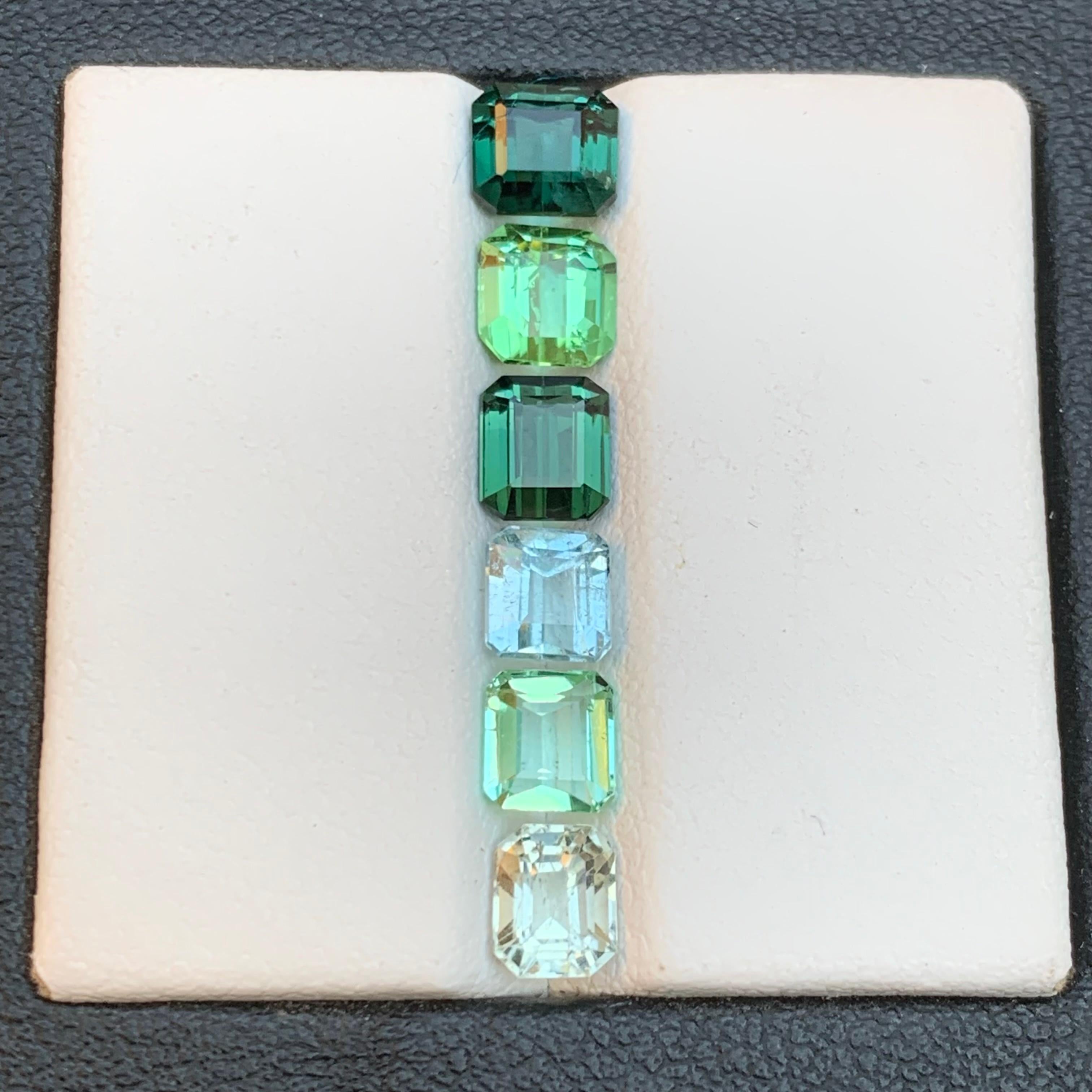 Green & a Golden Mix Colors Natural Tourmaline Loose Gemstones Lot 4.80 Ct-Jewel For Sale 5
