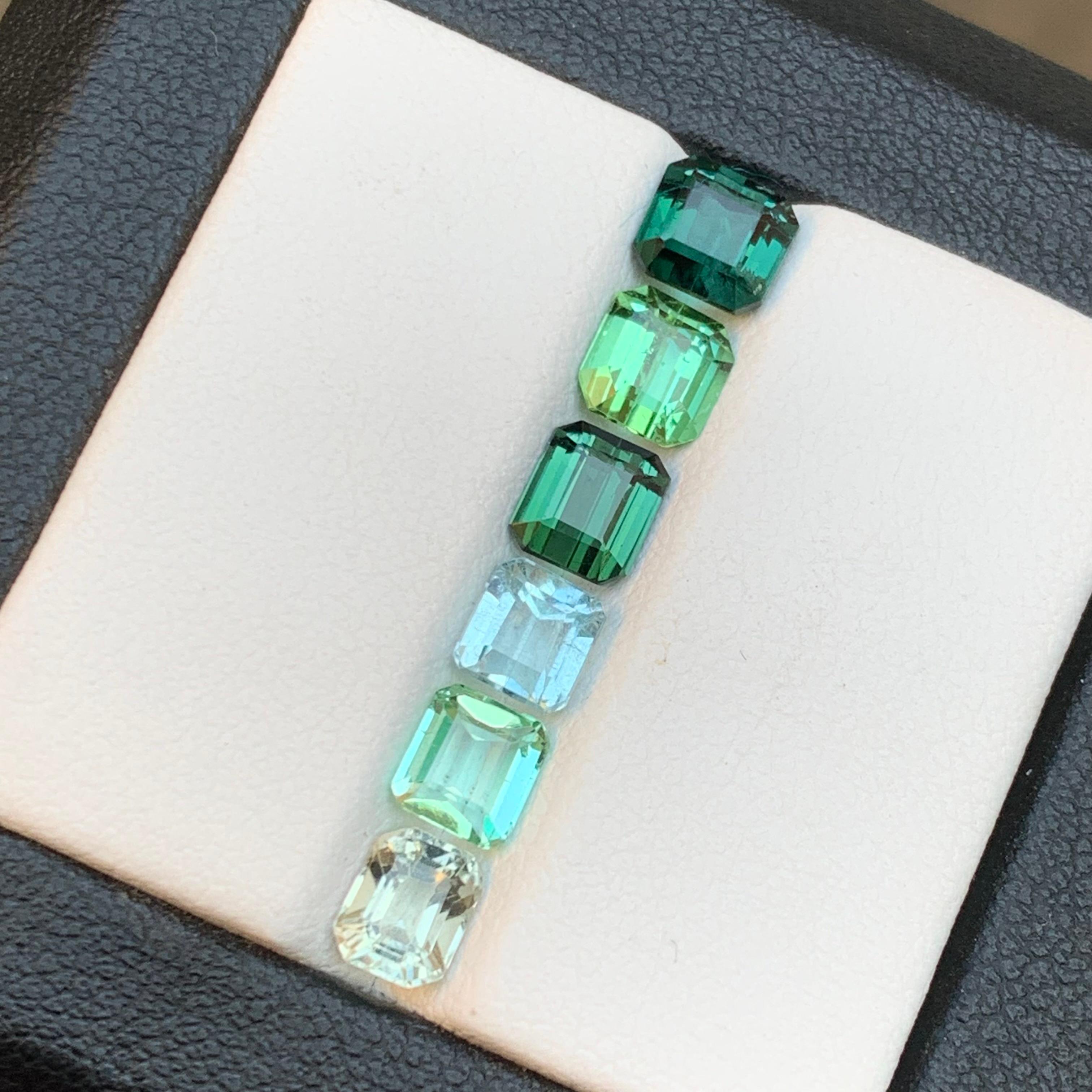 Green & a Golden Mix Colors Natural Tourmaline Loose Gemstones Lot 4.80 Ct-Jewel For Sale 6
