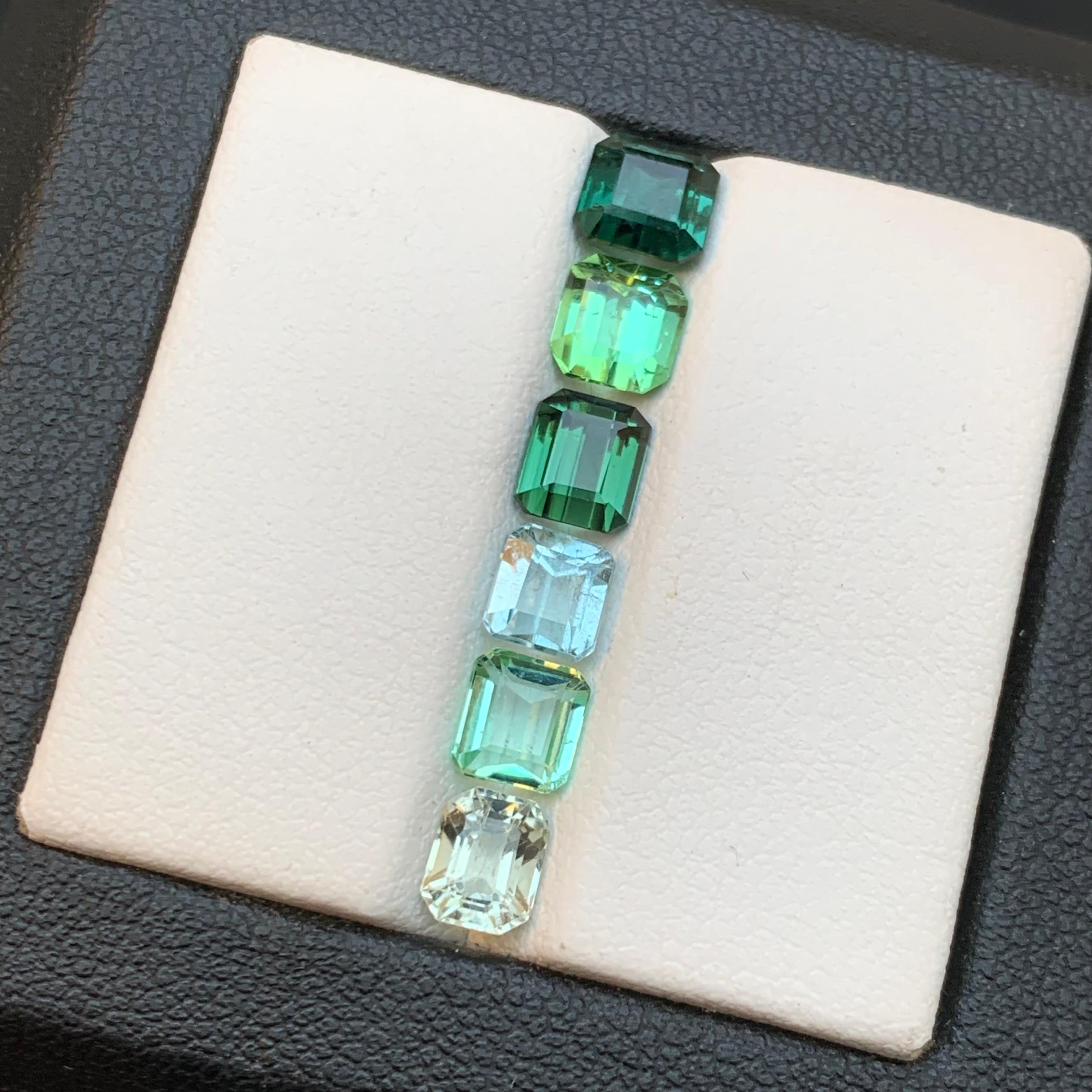 Green & a Golden Mix Colors Natural Tourmaline Loose Gemstones Lot 4.80 Ct-Jewel For Sale 2