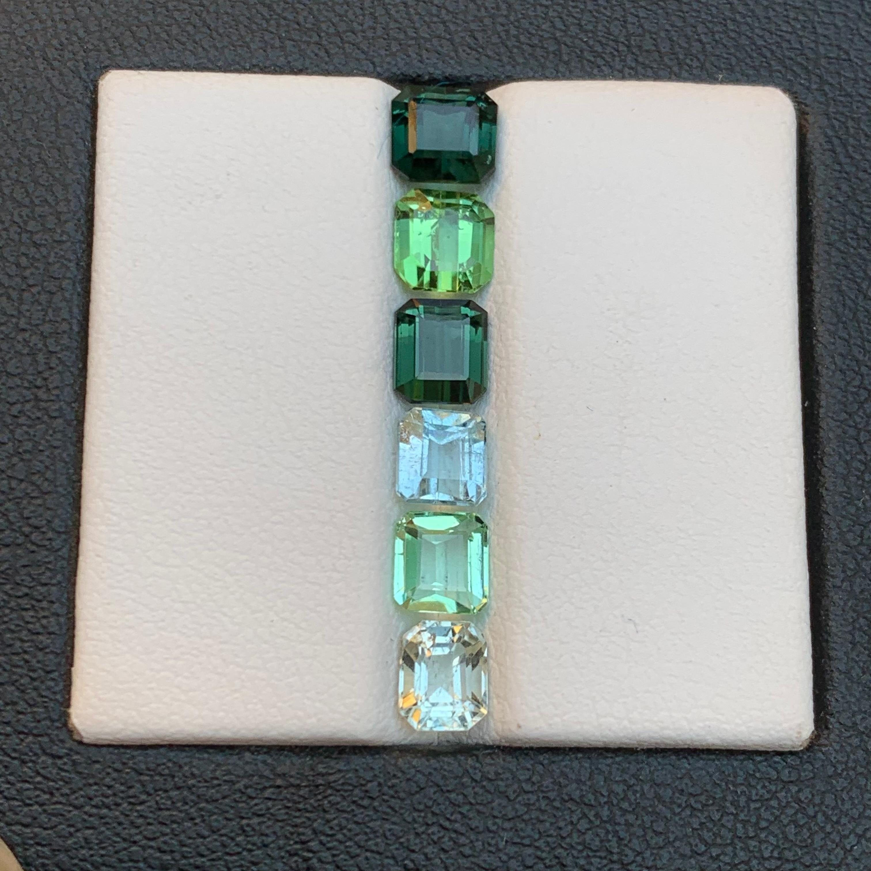 Green & a Golden Mix Colors Natural Tourmaline Loose Gemstones Lot 4.80 Ct-Jewel For Sale 3