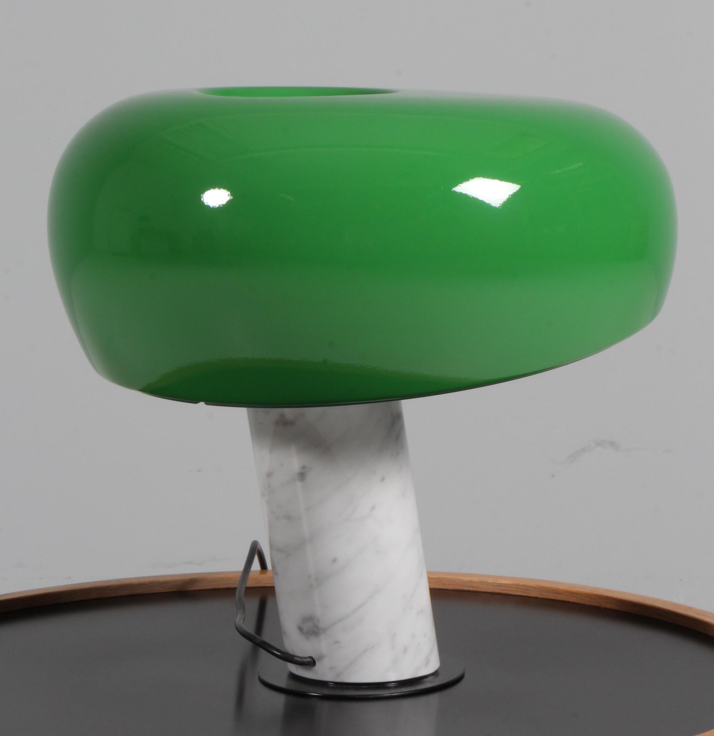 Metal Green Achille & Pier Giacomo Castiglioni Snoopy Table Lamp For Sale