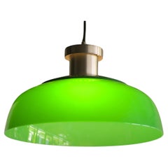 Green Acrylic Pendant Lamp 4017 by Achille & Pier Giacomo Castiglioni