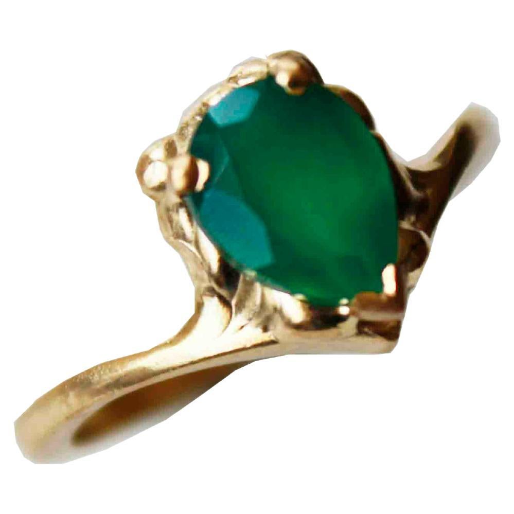Green Agate Ring For Sale