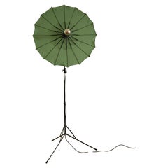 Lámpara de pie regulable verde