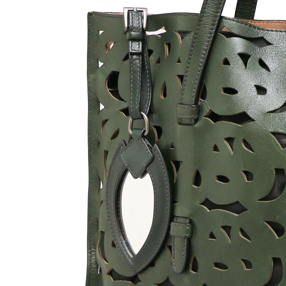 Green Alaïa Leather Tote For Sale 3