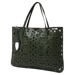 Bolso de piel Alaïa verde