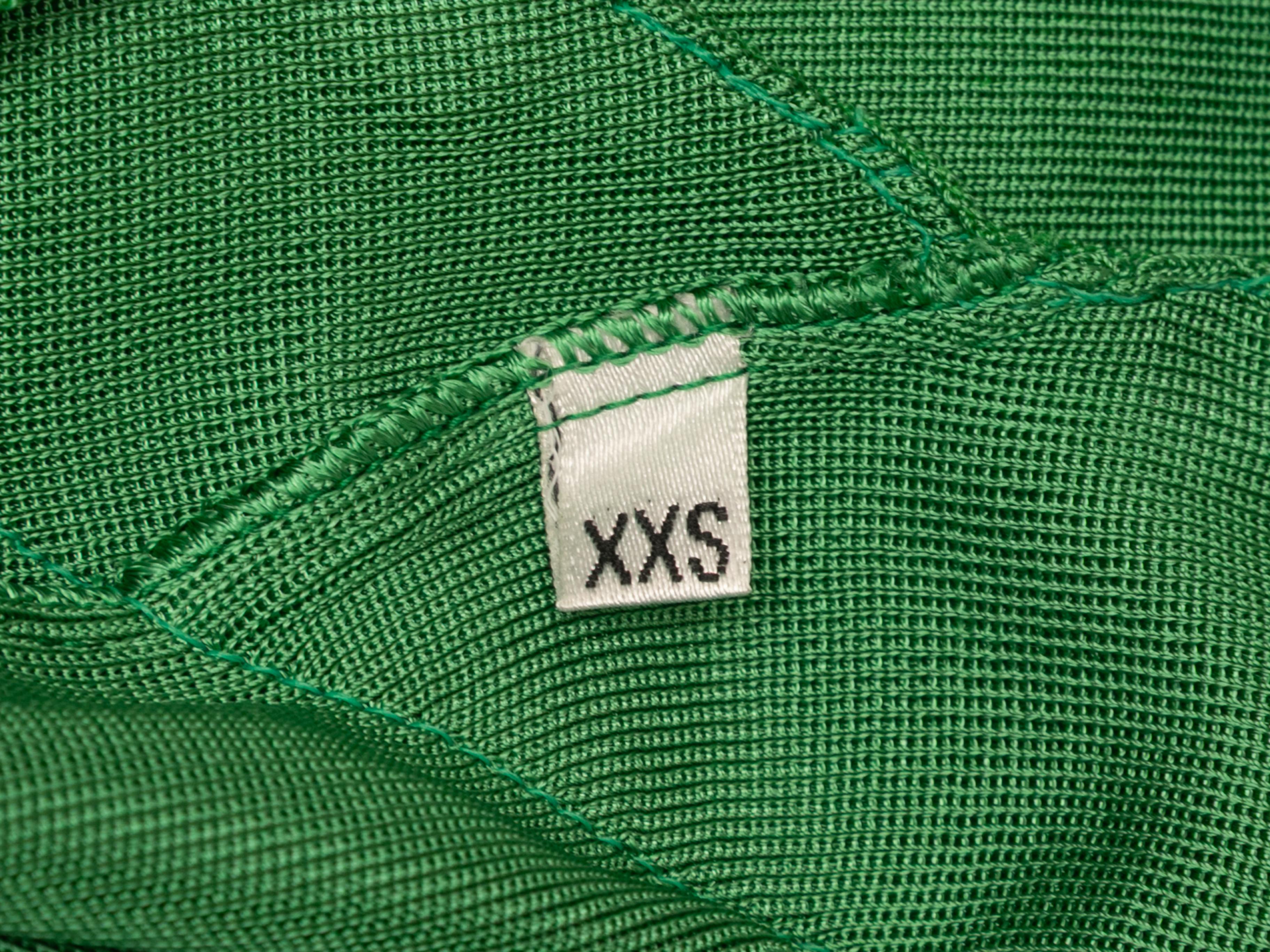 Green Alexander McQueen Sleeveless Bodycon Dress Size US XXS For Sale 1