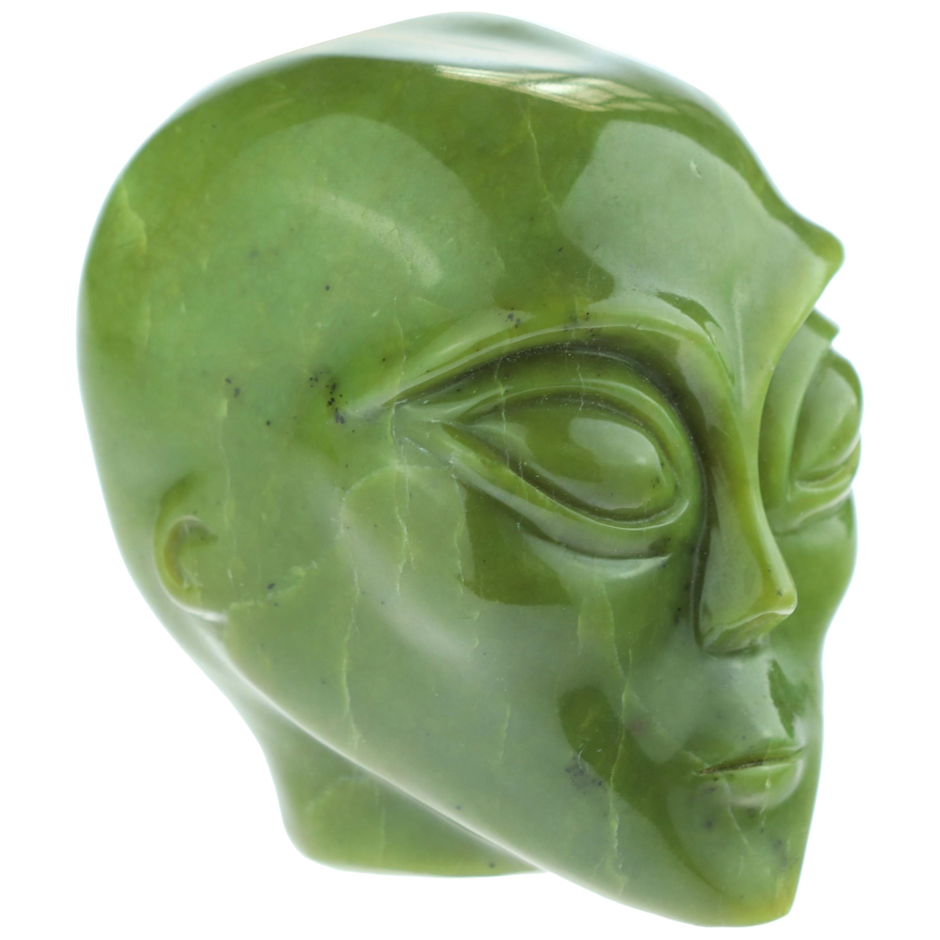 Green Alien Canadian Jade Strange Bold Extraterrestrial Sculpture