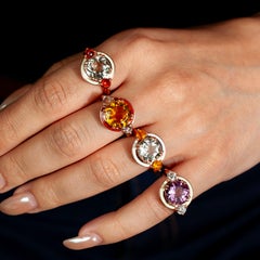 Green Amethsyt Ring, Statement Gemstone Colorful Rings, Gift for Mom Jewelry