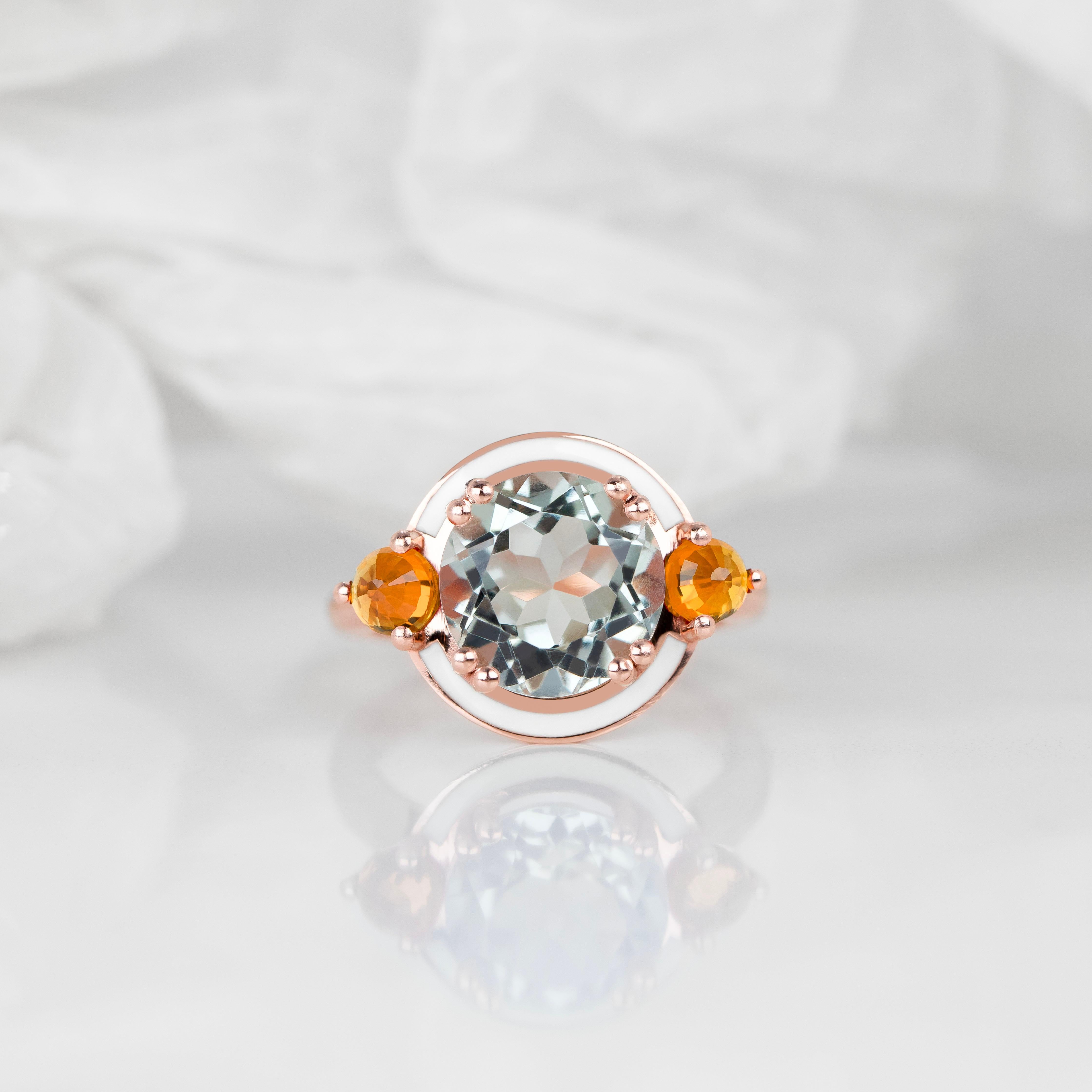 Grüner Amethsyt Ring, Statement Edelstein bunte Ringe, Vintage inspirierter Ring Damen im Angebot