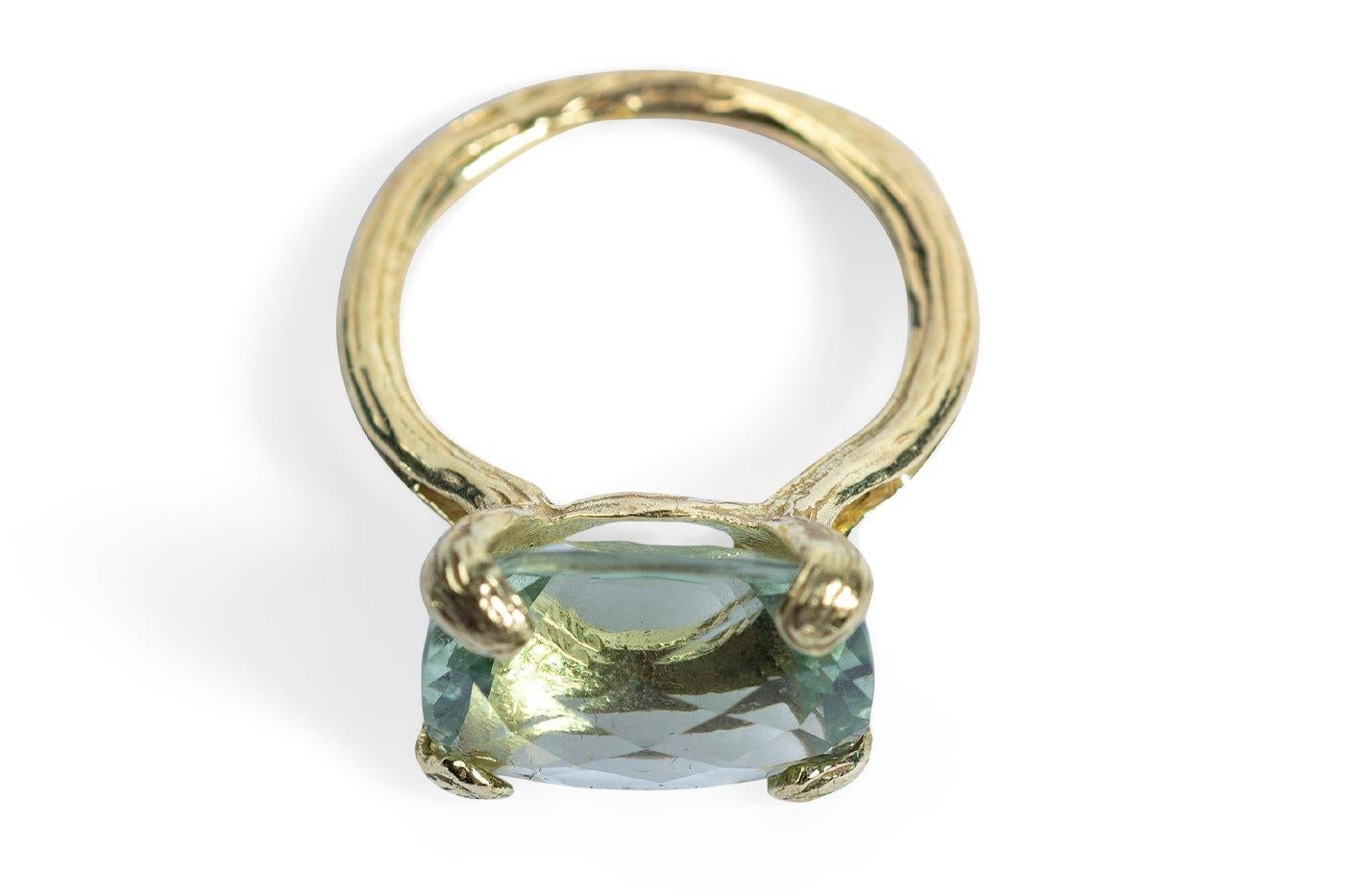 green amethyst ring