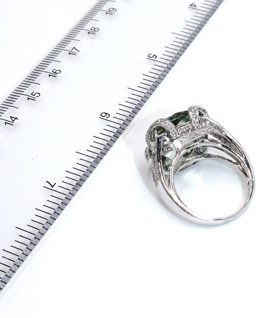 white gold green amethyst rings