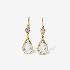 Green Amethyst Dangle Earrings