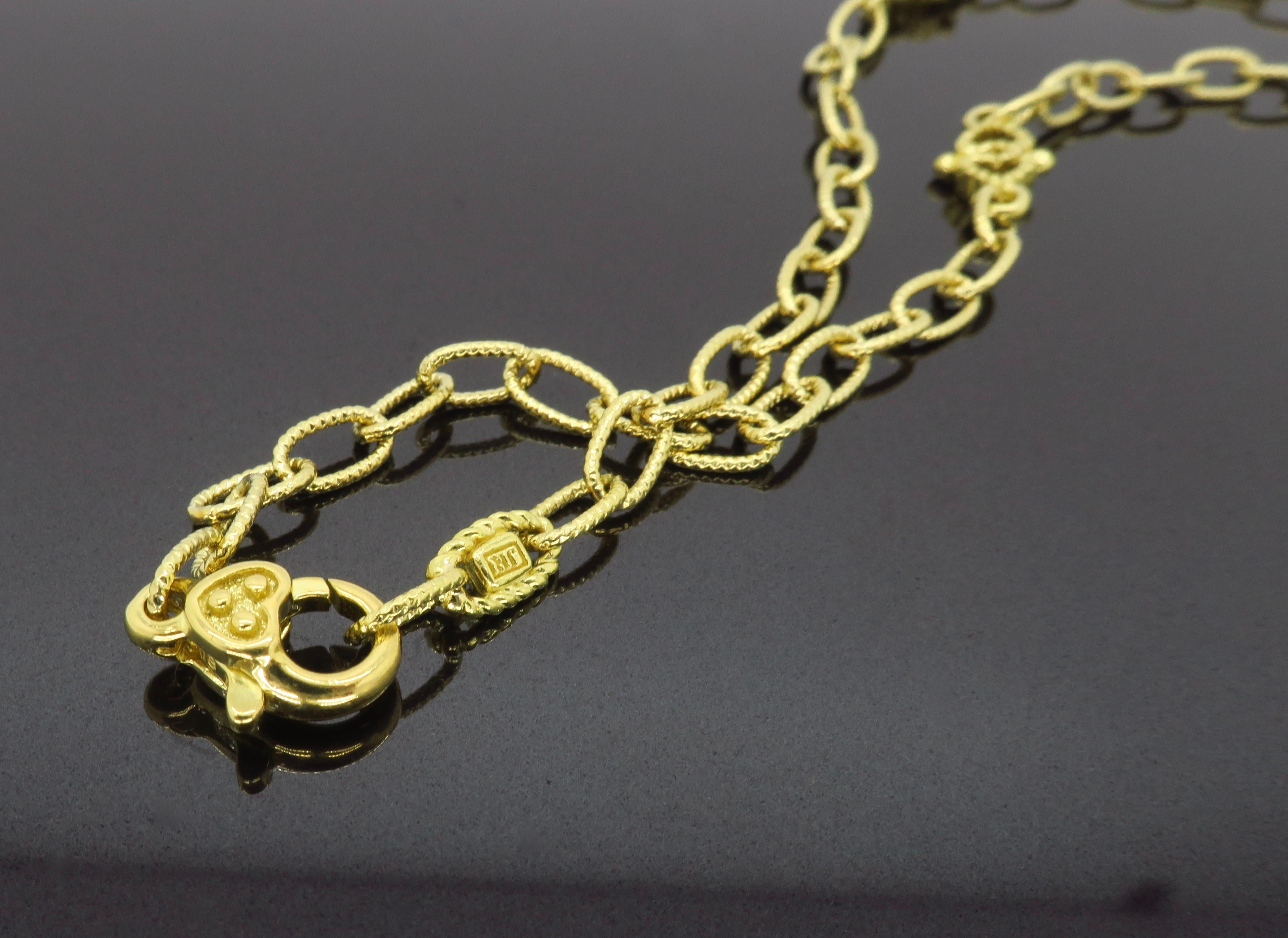 Cushion Cut Green Amethyst and Diamond Pendant Necklace in 18 Karat Yellow Gold