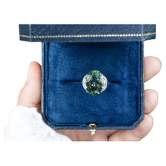 Anillo Amatista Verde Topacio Blanco 7,95 Quilates Plata de Ley