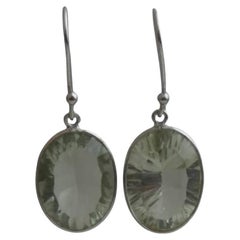 Grüne Amethyst Ohrringe aus Sterling Silber