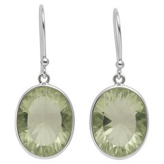 Grüne Amethyst Ohrringe aus Sterling Silber