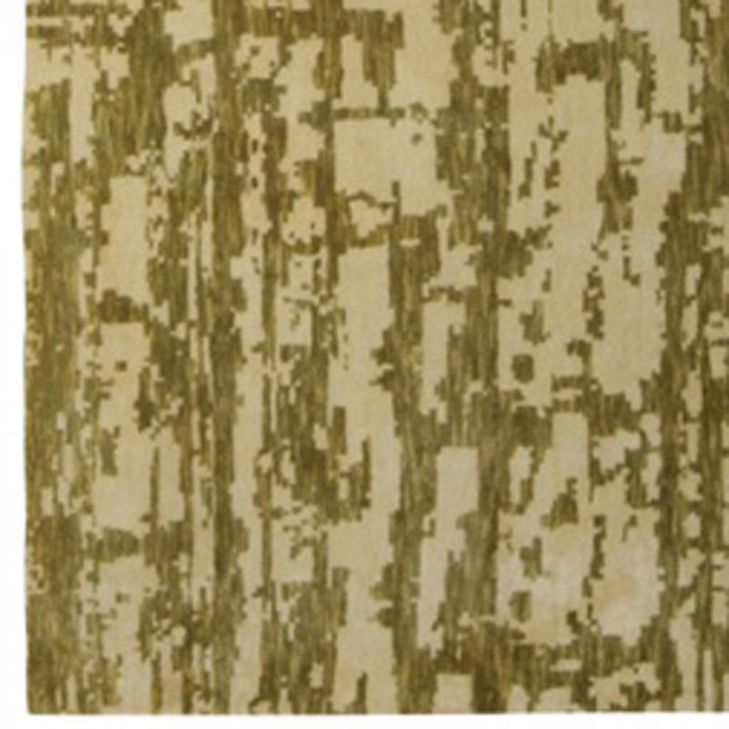 Moderne Tapis à motifs verts et beiges en vente