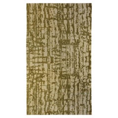 Green and Beige Patterned Area Rug