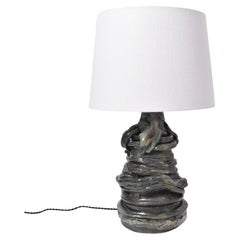 Grüne und schwarze Keramiklampe, Helder.