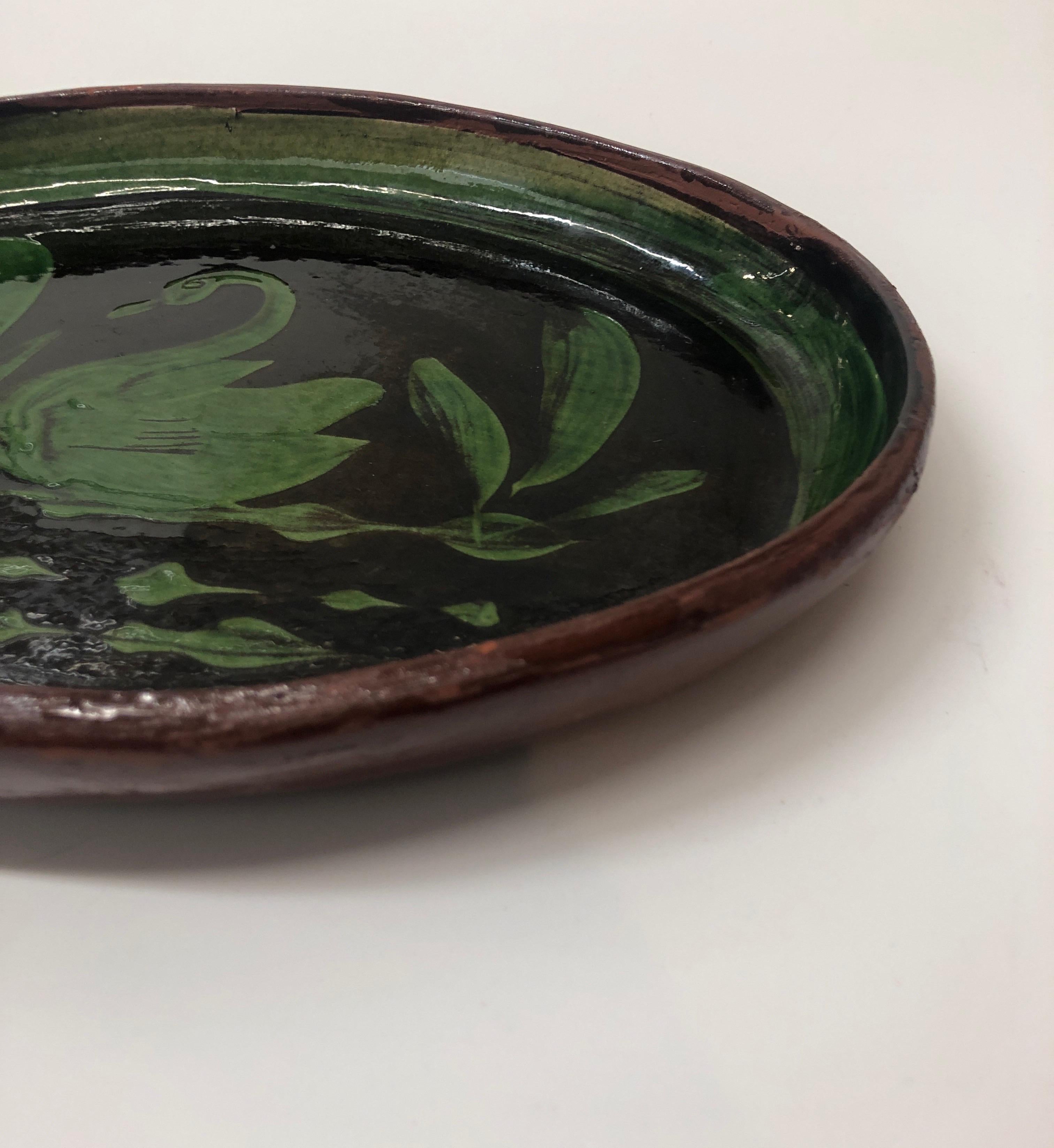 Mexican Green and Black Oval 