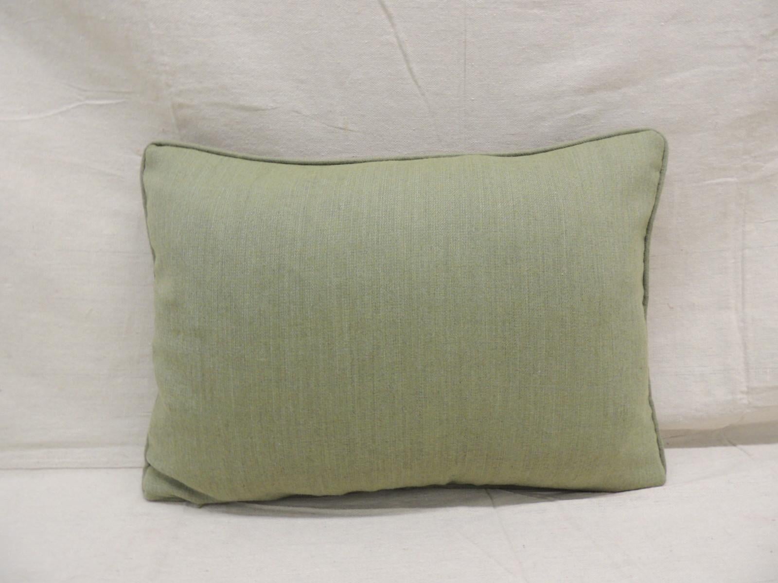Bohemian Green and Black Woven Clarence House Decorative Bolster Pillow