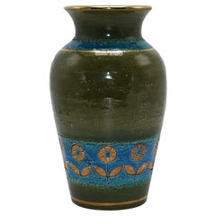 Green and Blue Italian Aldo Londi Vase, c. 1960