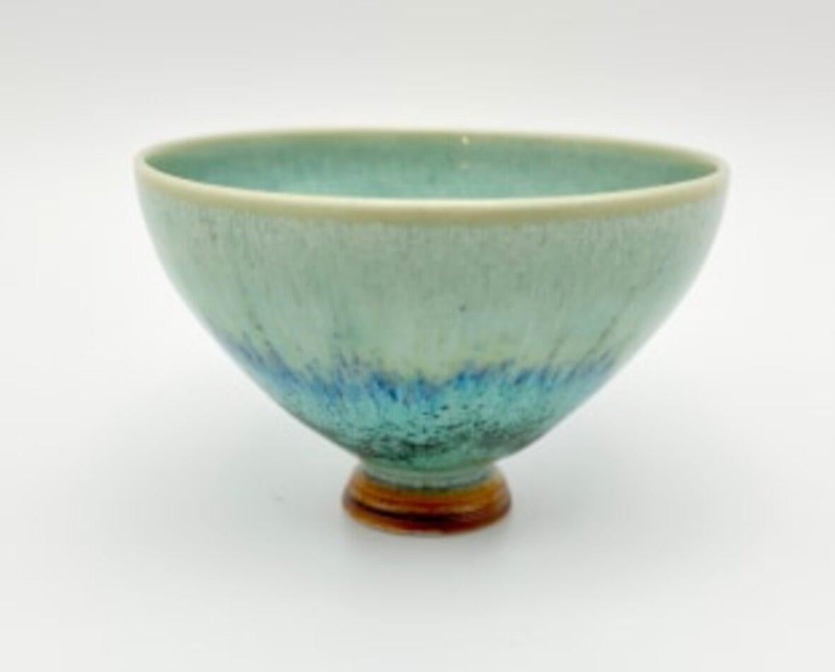 Cerámica en miniatura verde y azul de Berndt Friberg Sueco en venta