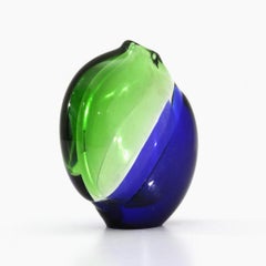 Green and Blue Murano Glass Vase, 1960s