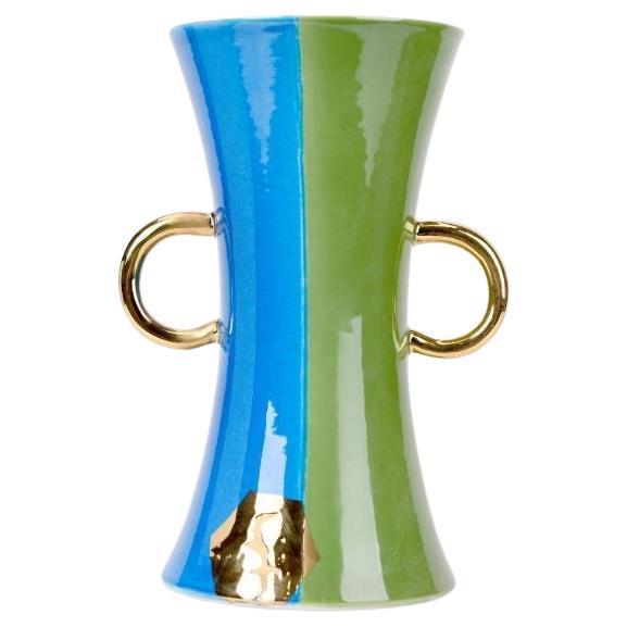 Green and Blue Vase by WL CERAMICS