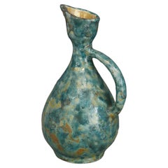 Green and Blue Vintage Ceramic Pitcher