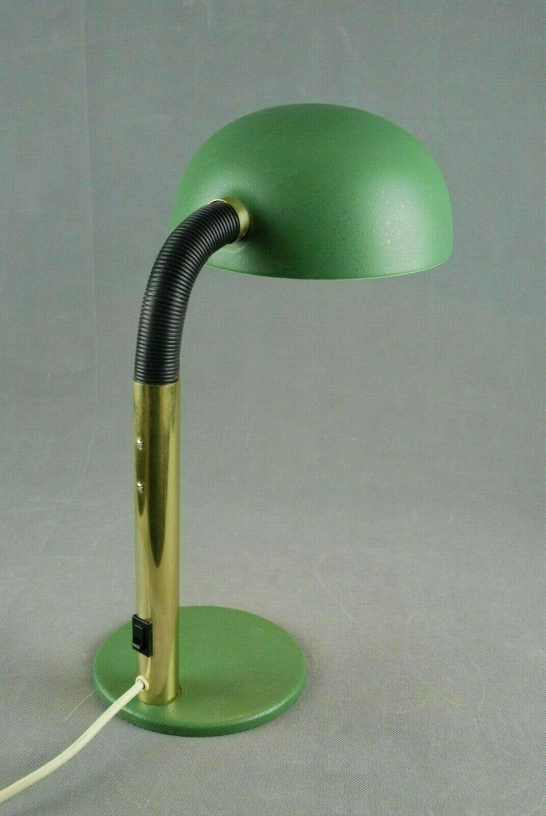 20th Century Green and Brass Metal 1960s Desk Lamp Manufactured by Kaiser Leuchten, Germany