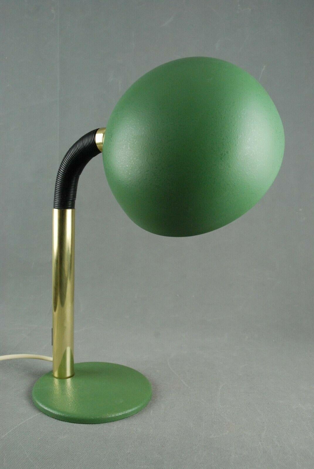 Green and Brass Metal 1960s Desk Lamp Manufactured by Kaiser Leuchten, Germany 2