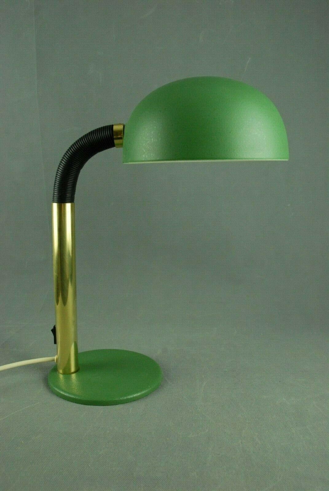 Green and Brass Metal 1960s Desk Lamp Manufactured by Kaiser Leuchten, Germany 3