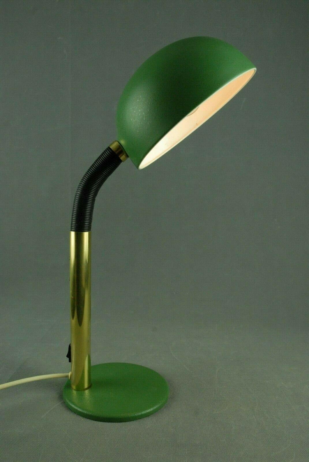Green and Brass Metal 1960s Desk Lamp Manufactured by Kaiser Leuchten, Germany 5