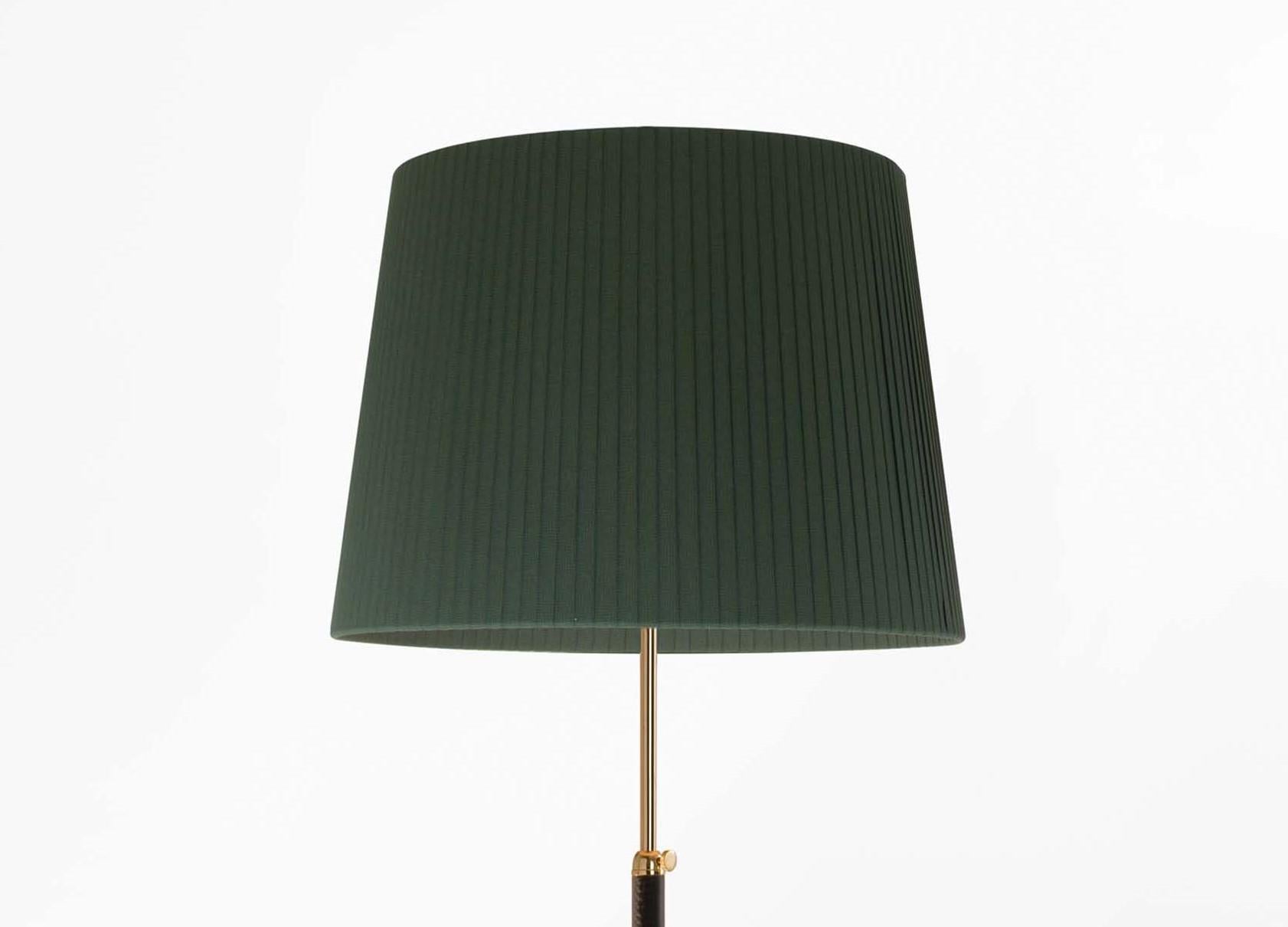 Modern Green and Brass Pie De Salón G1 Floor Lamp by Jaume Sans For Sale