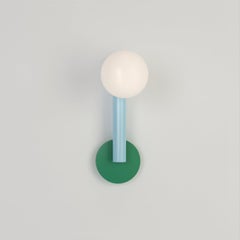 Green and Light Blue Tube With Globes And Cones Wall Light by Atelier Areti