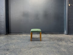Grün und Eiche gepolstert Hocker