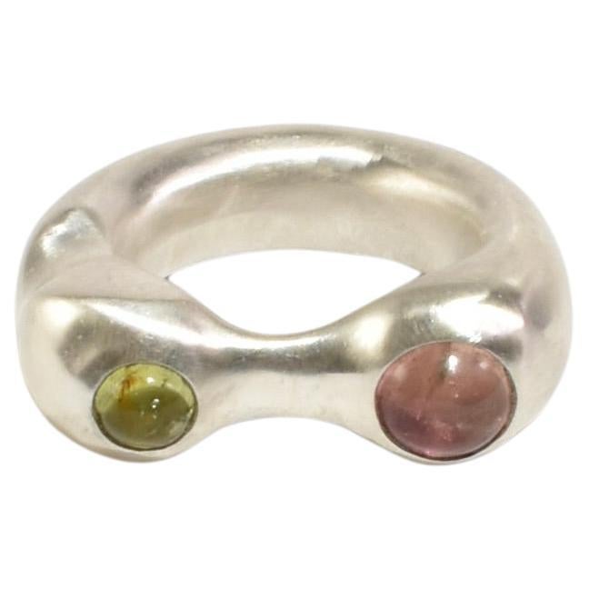 Green and Pink Tourmaline Esme Ring