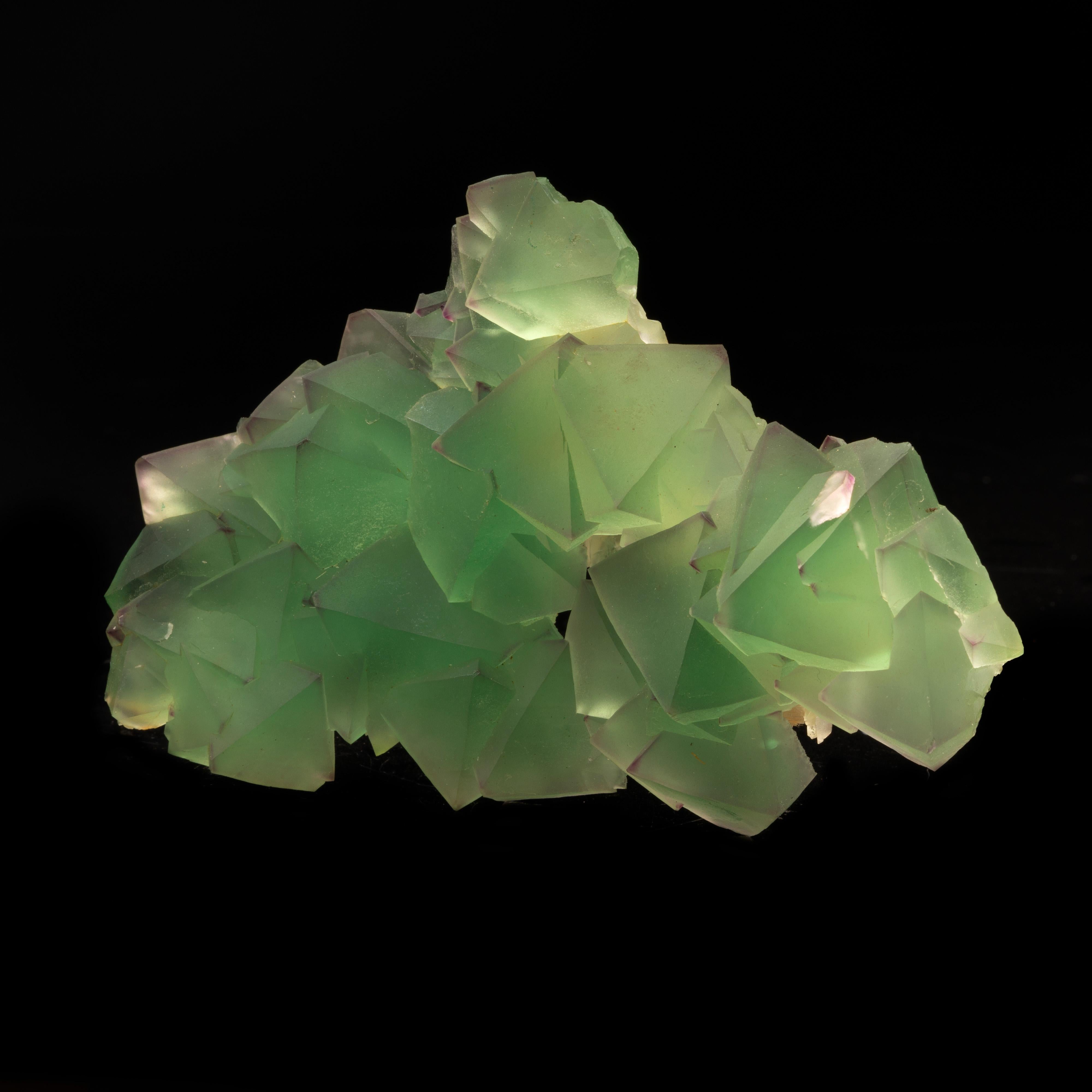 Chinese Green and Purple Fluorite From De'An Mine, Jiangxi, China For Sale