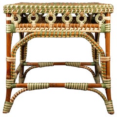 Table d'appoint carrée en rotin Greene & Greene