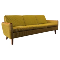 Used Green and Teak Sofa