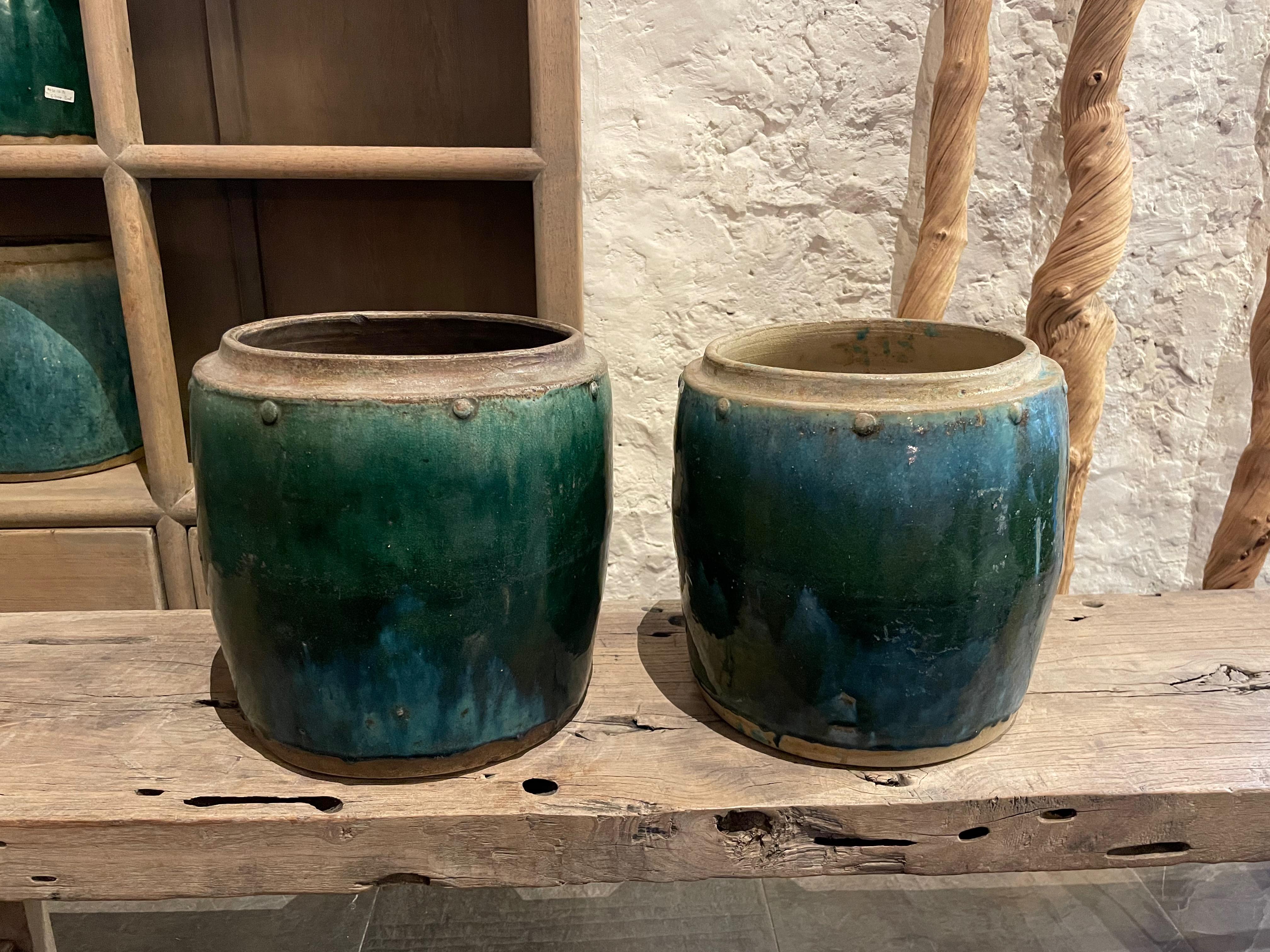 Green and Turquoise Glaze Ginger Pot, Borneo, 18th Century In Good Condition In New York, NY