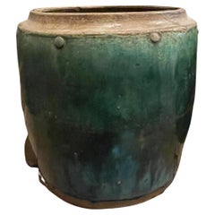 Green and Turquoise Glaze Ginger Pot, Borneo, 18th Century