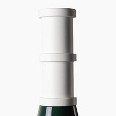 Green and White Ceramic Totem Sculpture by Nathalie Du Pasquier