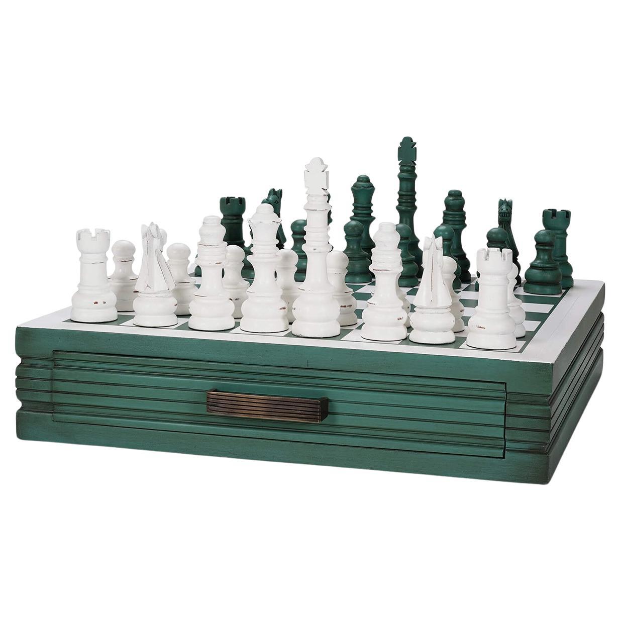 Tablero de Ajedrez Personalizable Verde y Blanco