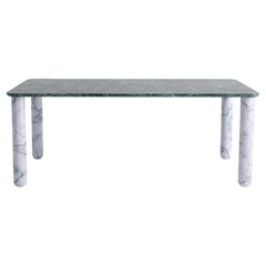 Mesa de comedor "Sunday" de mármol verde y blanco, Jean-Baptiste Souletie