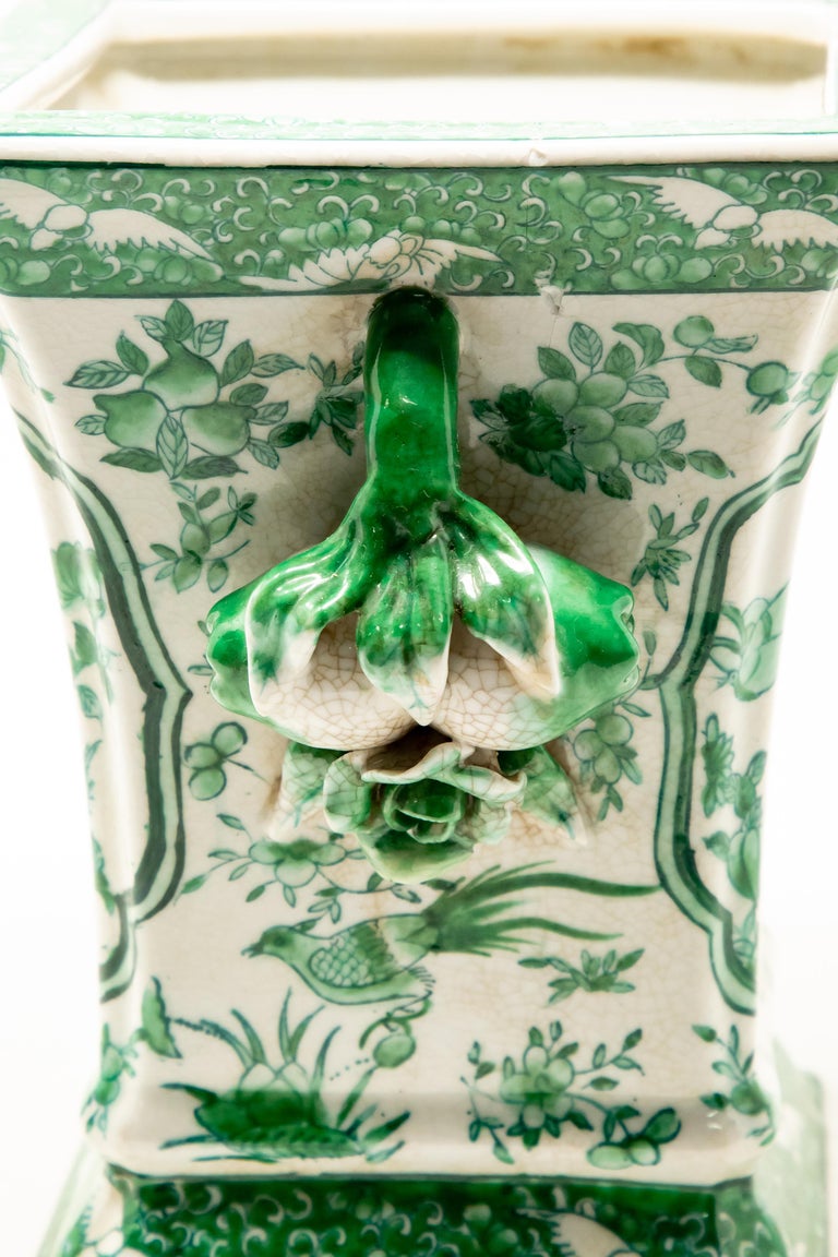 Green and White Porcelain Vase at 1stDibs green and white porcelain
